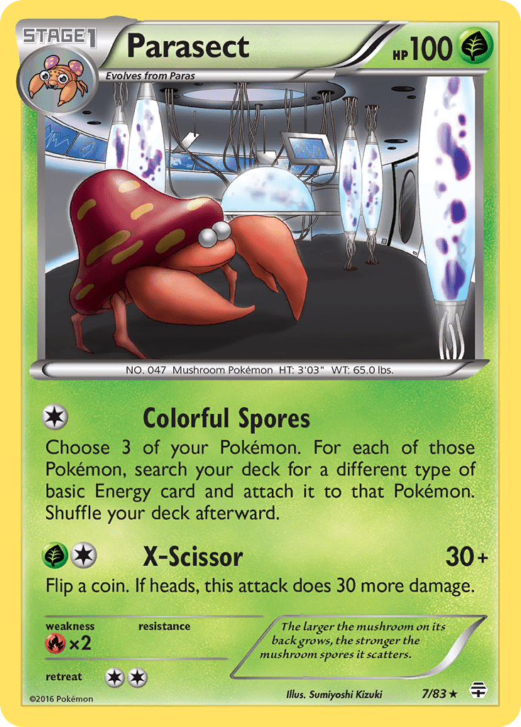 Parasect (7/83) [XY: Generations] Pokemon Single Pokémon  | Multizone: Comics And Games