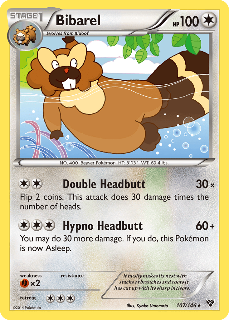 Bibarel (107/146) [XY: Base Set] Pokemon Single Pokémon  | Multizone: Comics And Games