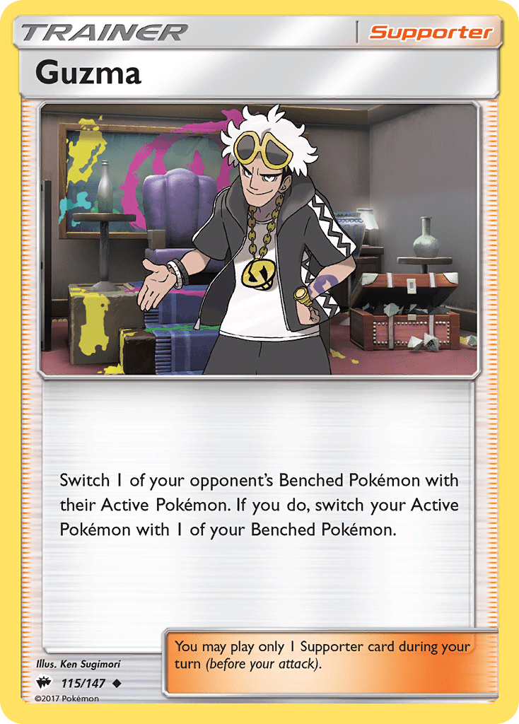 Guzma (115/147) [Sun & Moon: Burning Shadows] Pokemon Single Pokémon  | Multizone: Comics And Games