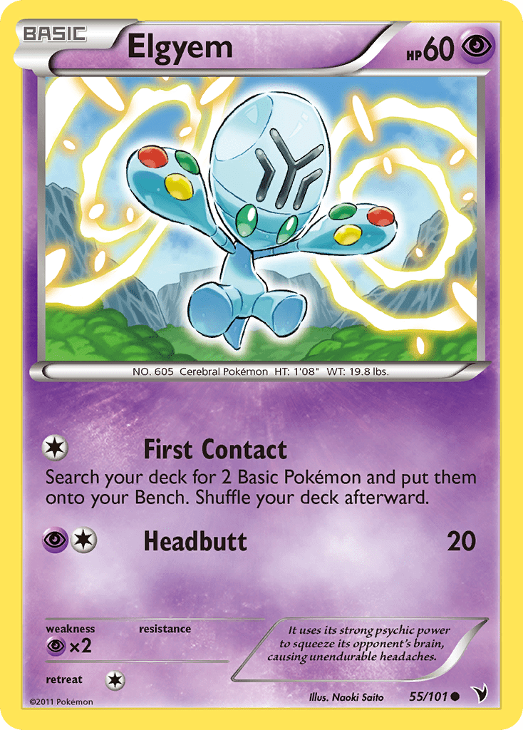Elgyem (55/101) [Black & White: Noble Victories] Pokemon Single Pokémon  | Multizone: Comics And Games
