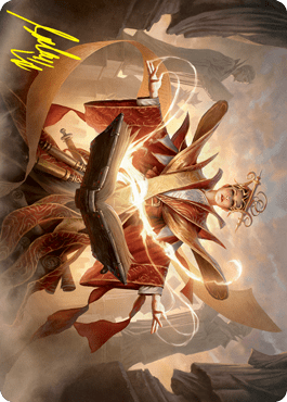 Augusta, Dean of Order Art Card (Gold-Stamped Signature) [Strixhaven: School of Mages Art Series] MTG Single Magic: The Gathering  | Multizone: Comics And Games