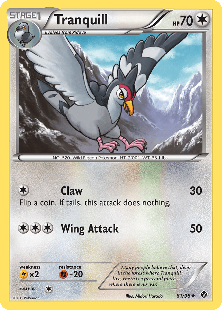 Tranquill (81/98) [Black & White: Emerging Powers] Pokemon Single Pokémon  | Multizone: Comics And Games