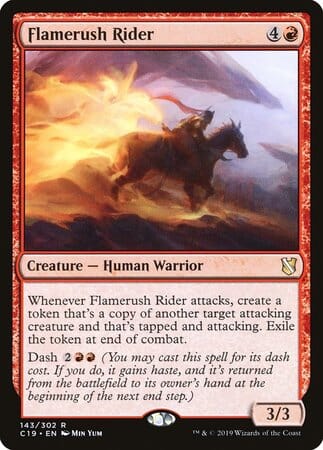 Flamerush Rider [Commander 2019] MTG Single Magic: The Gathering  | Multizone: Comics And Games