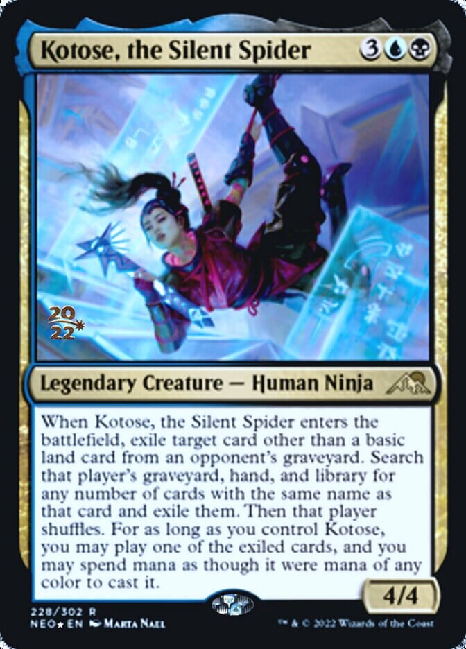 Kotose, the Silent Spider [Kamigawa: Neon Dynasty Prerelease Promos] MTG Single Magic: The Gathering  | Multizone: Comics And Games