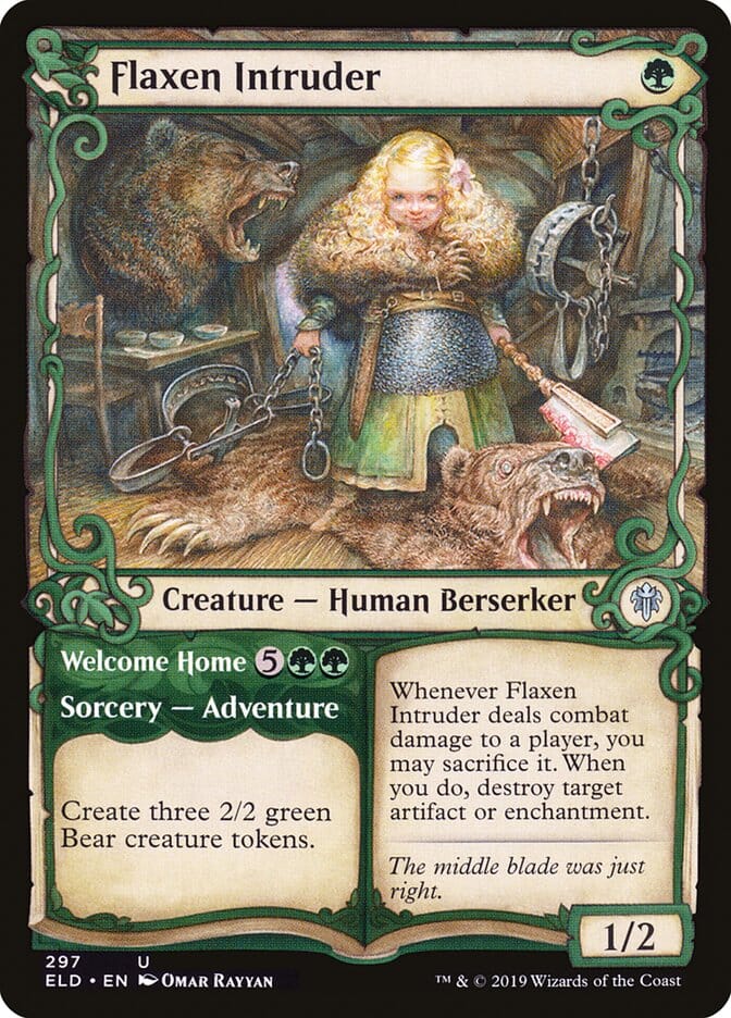 Flaxen Intruder // Welcome Home (Showcase) [Throne of Eldraine] MTG Single Magic: The Gathering  | Multizone: Comics And Games