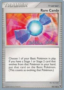 Rare Candy (102/106) (Luxdrill - Stephen Silvestro) [World Championships 2009] Pokemon Single Pokémon  | Multizone: Comics And Games