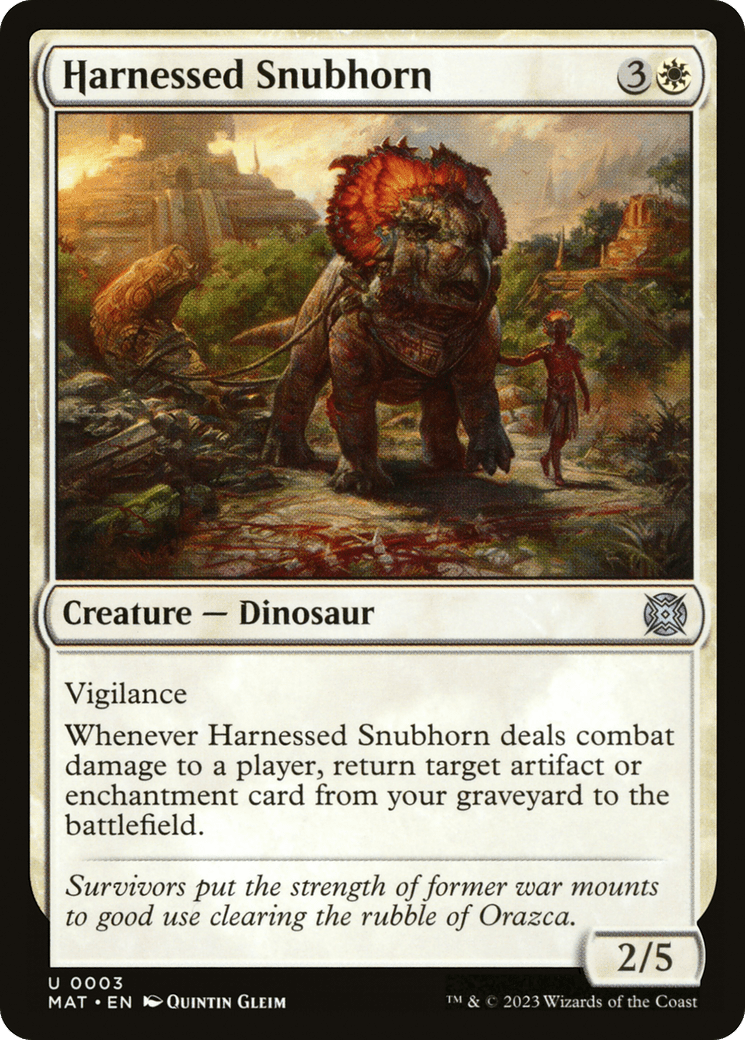 Harnessed Snubhorn [March of the Machine: The Aftermath] MTG Single Magic: The Gathering  | Multizone: Comics And Games