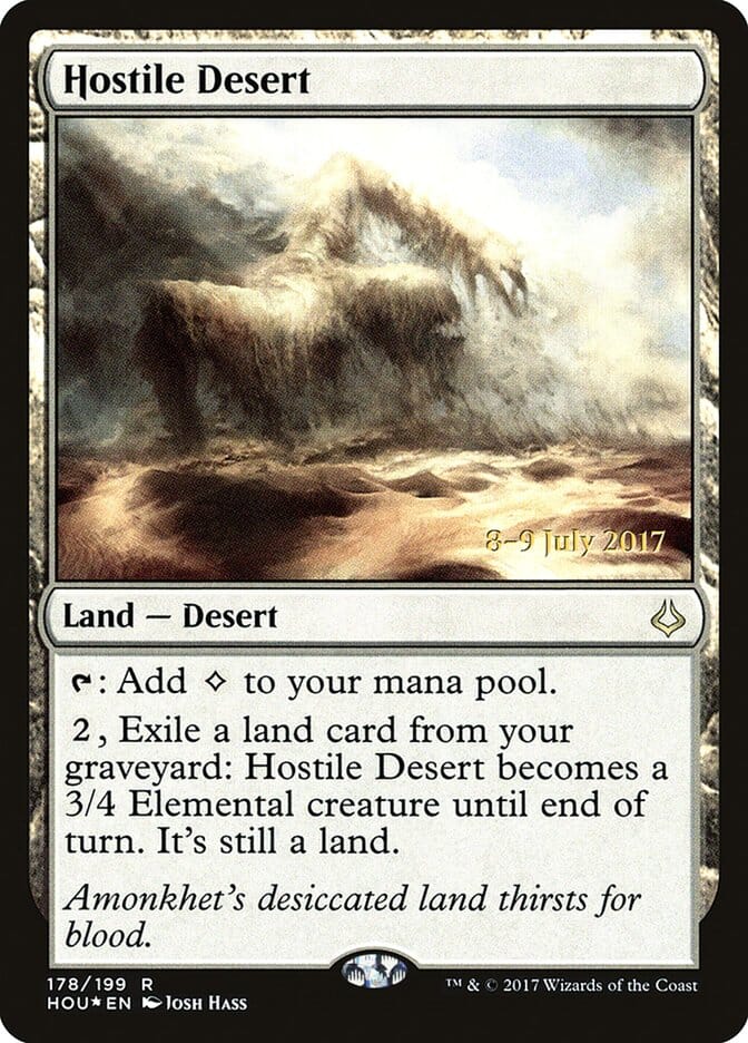Hostile Desert [Hour of Devastation Prerelease Promos] MTG Single Magic: The Gathering  | Multizone: Comics And Games