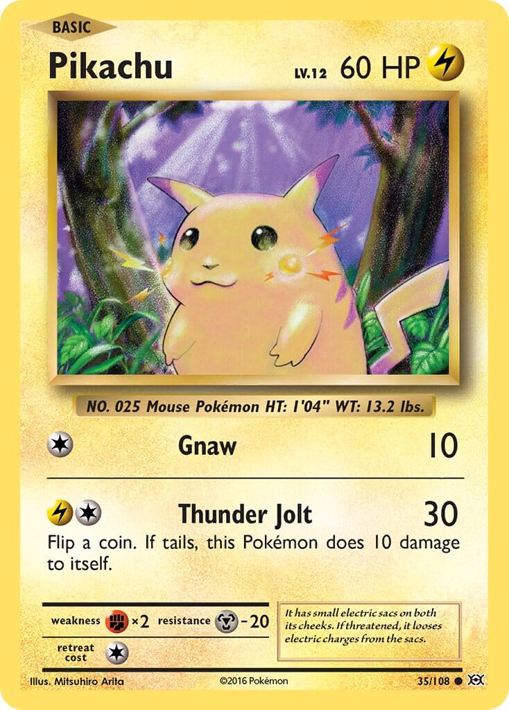 Pikachu (35/108) (Theme Deck Exclusive) (Cracked Ice Holo) [XY: Evolutions] Pokemon Single Pokémon  | Multizone: Comics And Games