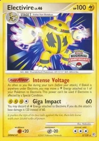 Electivire (3/130) (Regional Championship Promo) [Diamond & Pearl: Base Set] Pokemon Single Pokémon  | Multizone: Comics And Games