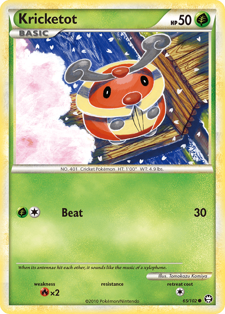 Kricketot (65/102) [HeartGold & SoulSilver: Triumphant] Pokemon Single Pokémon  | Multizone: Comics And Games