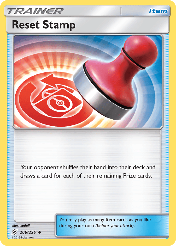 Reset Stamp (206/236) [Sun & Moon: Unified Minds] Pokemon Single Pokémon  | Multizone: Comics And Games