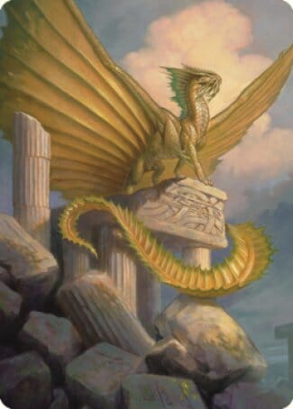 Ancient Gold Dragon Art Card (05) [Commander Legends: Battle for Baldur's Gate Art Series] MTG Single Magic: The Gathering  | Multizone: Comics And Games
