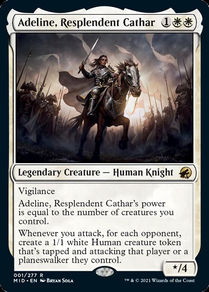 Adeline, Resplendent Cathar [Innistrad: Midnight Hunt] MTG Single Magic: The Gathering  | Multizone: Comics And Games