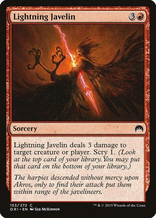 Lightning Javelin [Magic Origins] MTG Single Magic: The Gathering  | Multizone: Comics And Games