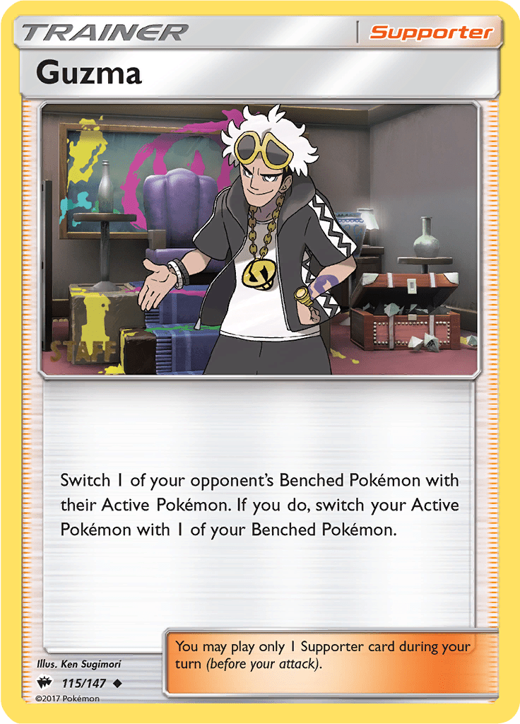 Guzma (115/147) (Regional Championships Staff) [Sun & Moon: Burning Shadows] Pokemon Single Pokémon  | Multizone: Comics And Games