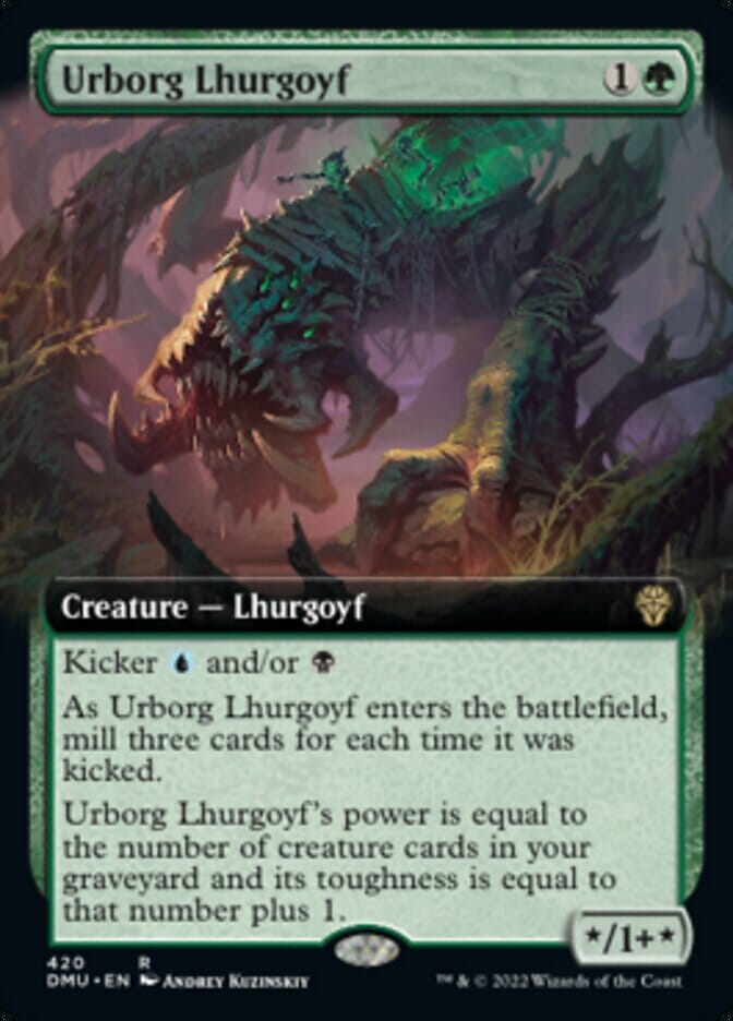 Urborg Lhurgoyf (Extended Art) [Dominaria United] MTG Single Magic: The Gathering  | Multizone: Comics And Games