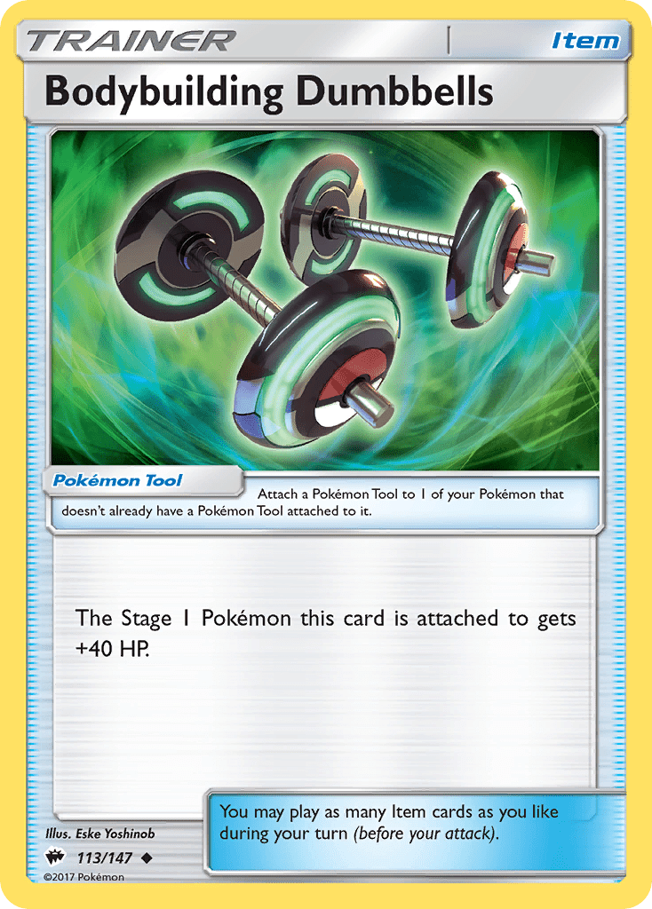 Bodybuilding Dumbbells (113/147) [Sun & Moon: Burning Shadows] Pokemon Single Pokémon  | Multizone: Comics And Games