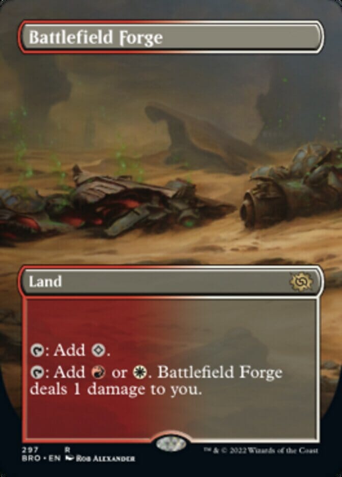 Battlefield Forge (Borderless Alternate Art) [The Brothers' War] MTG Single Magic: The Gathering  | Multizone: Comics And Games