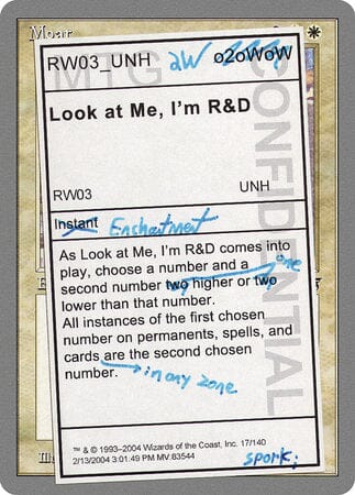 Look at Me, I'm R&D [Unhinged] MTG Single Magic: The Gathering  | Multizone: Comics And Games