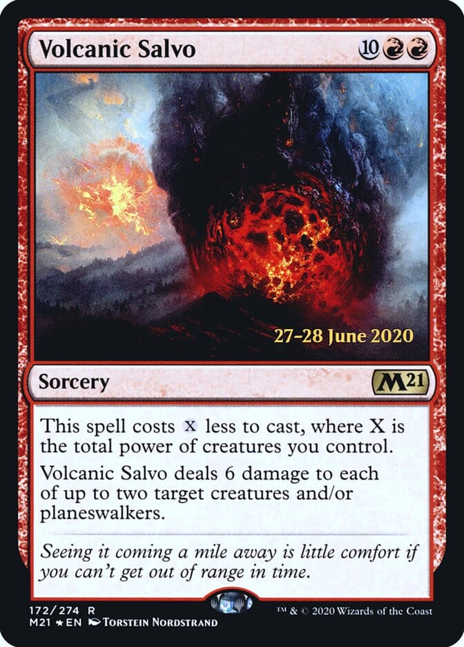 Volcanic Salvo [Core Set 2021 Prerelease Promos] MTG Single Magic: The Gathering  | Multizone: Comics And Games
