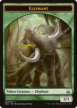 Elephant Token [Duel Decks: Mind vs. Might Tokens] MTG Single Magic: The Gathering  | Multizone: Comics And Games