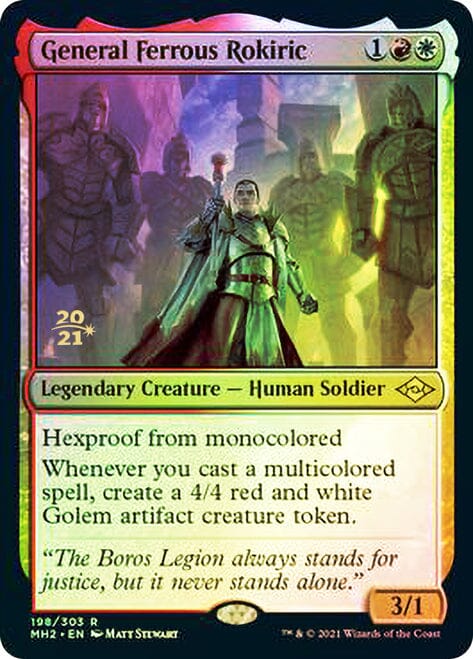 General Ferrous Rokiric [Modern Horizons 2 Prerelease Promos] MTG Single Magic: The Gathering  | Multizone: Comics And Games