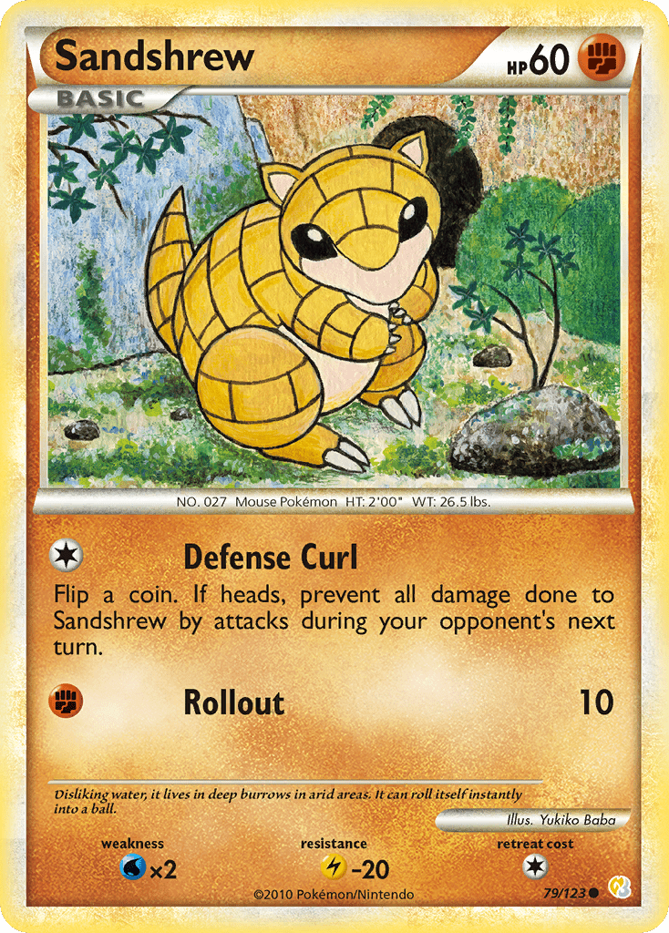 Sandshrew (79/123) [HeartGold & SoulSilver: Base Set] Pokemon Single Pokémon  | Multizone: Comics And Games