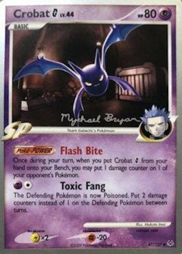 Crobat G LV.44 (47/127) (Happy Luck - Mychael Bryan) [World Championships 2010] Pokemon Single Pokémon  | Multizone: Comics And Games