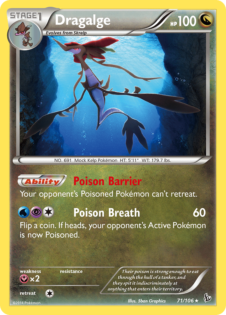 Dragalge (71/106) [XY: Flashfire] Pokemon Single Pokémon  | Multizone: Comics And Games