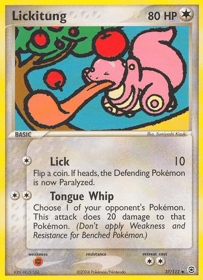Lickitung (37/112) [EX: FireRed & LeafGreen] Pokemon Single Pokémon  | Multizone: Comics And Games