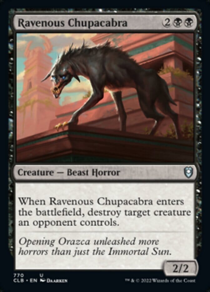 Ravenous Chupacabra [Commander Legends: Battle for Baldur's Gate] MTG Single Magic: The Gathering  | Multizone: Comics And Games