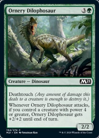 Ornery Dilophosaur [Core Set 2021] MTG Single Magic: The Gathering  | Multizone: Comics And Games