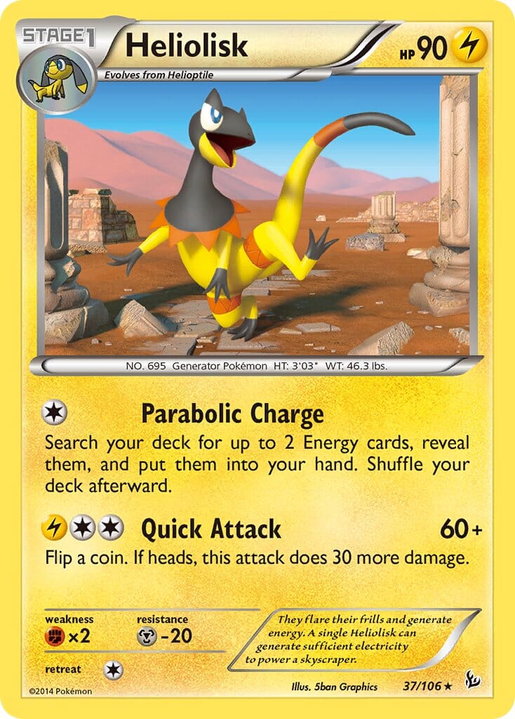 Heliolisk (37/106) (Theme Deck Exclusive) [XY: Flashfire] Pokemon Single Pokémon  | Multizone: Comics And Games