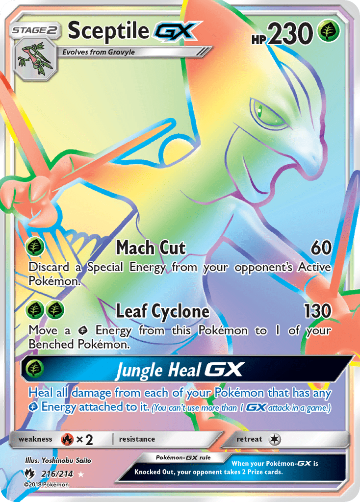Sceptile GX (216/214) [Sun & Moon: Lost Thunder] Pokemon Single Pokémon  | Multizone: Comics And Games