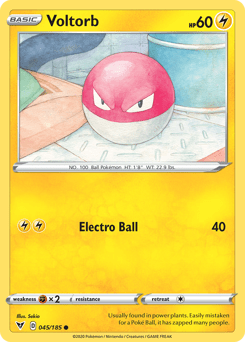 Voltorb (045/185) [Sword & Shield: Vivid Voltage] Pokemon Single Pokémon  | Multizone: Comics And Games