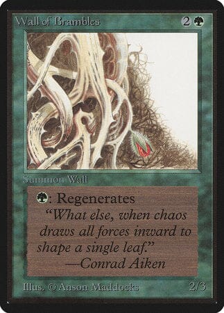 Wall of Brambles [Limited Edition Beta] MTG Single Magic: The Gathering  | Multizone: Comics And Games