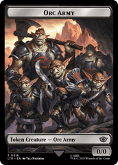 Orc Army (0018) // Food (0022) Double-Sided Token (Surge Foil) [The Lord of the Rings: Tales of Middle-Earth Tokens] MTG Single Magic: The Gathering  | Multizone: Comics And Games