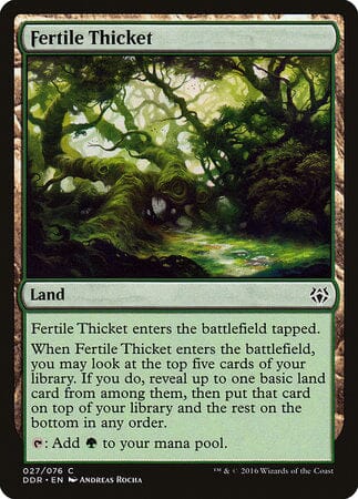 Fertile Thicket [Duel Decks: Nissa vs. Ob Nixilis] MTG Single Magic: The Gathering  | Multizone: Comics And Games