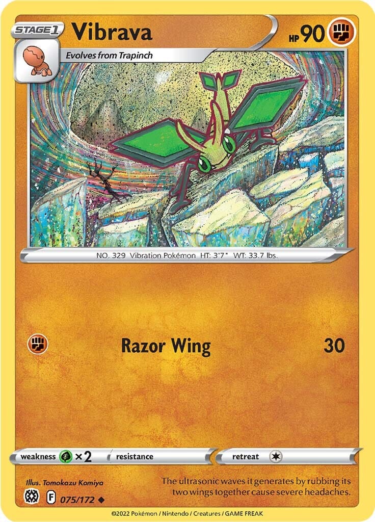 Vibrava (075/172) [Sword & Shield: Brilliant Stars] Pokemon Single Pokémon  | Multizone: Comics And Games