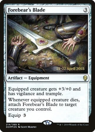 Forebear's Blade [Dominaria Promos] MTG Single Magic: The Gathering  | Multizone: Comics And Games