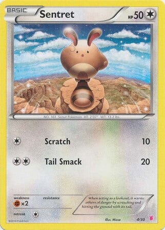 Sentret (4/30) [XY: Trainer Kit 1 - Wigglytuff] Pokemon Single Pokémon  | Multizone: Comics And Games