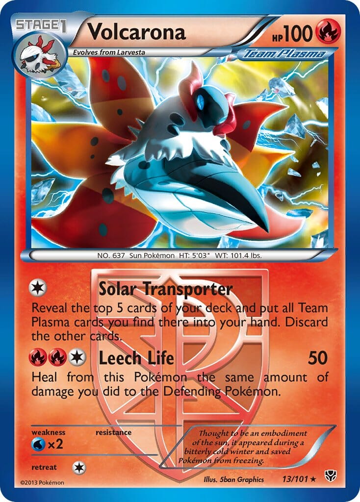 Volcarona (13/101) (Theme Deck Exclusive) [Black & White: Plasma Blast] Pokemon Single Pokémon  | Multizone: Comics And Games