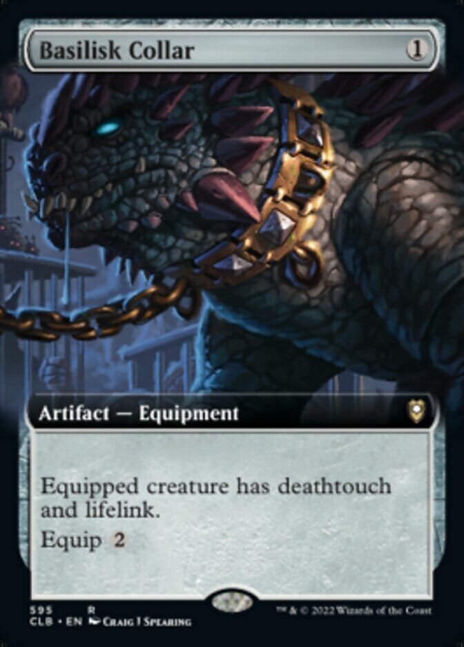 Basilisk Collar (Extended Art) [Commander Legends: Battle for Baldur's Gate] MTG Single Magic: The Gathering  | Multizone: Comics And Games