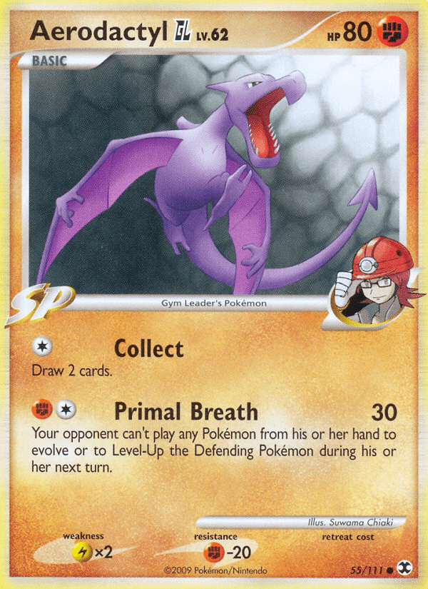 Aerodactyl GL (55/111) [Platinum: Rising Rivals] Pokemon Single Pokémon  | Multizone: Comics And Games