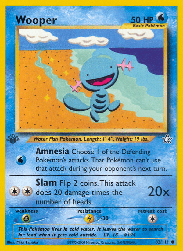 Wooper (82/111) [Neo Genesis 1st Edition] Pokemon Single Pokémon  | Multizone: Comics And Games