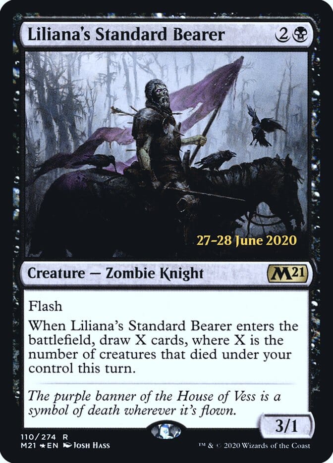 Liliana's Standard Bearer [Core Set 2021 Prerelease Promos] MTG Single Magic: The Gathering  | Multizone: Comics And Games