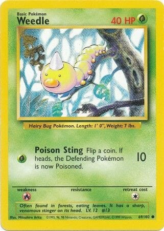 Weedle (69/102) [Base Set Unlimited] Pokemon Single Pokémon  | Multizone: Comics And Games