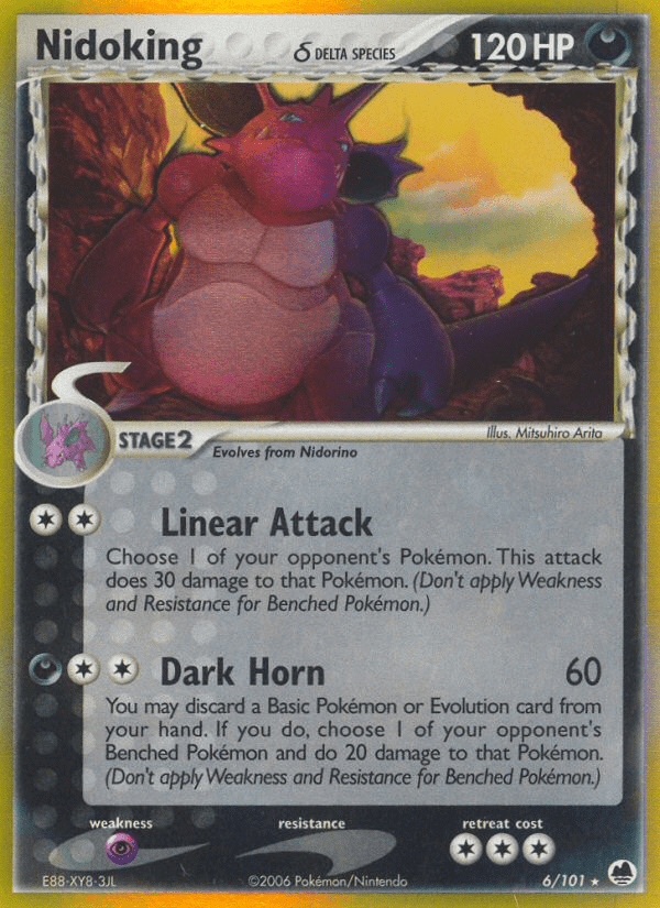 Nidoking (6/101) (Delta Species) [EX: Dragon Frontiers] Pokemon Single Pokémon  | Multizone: Comics And Games