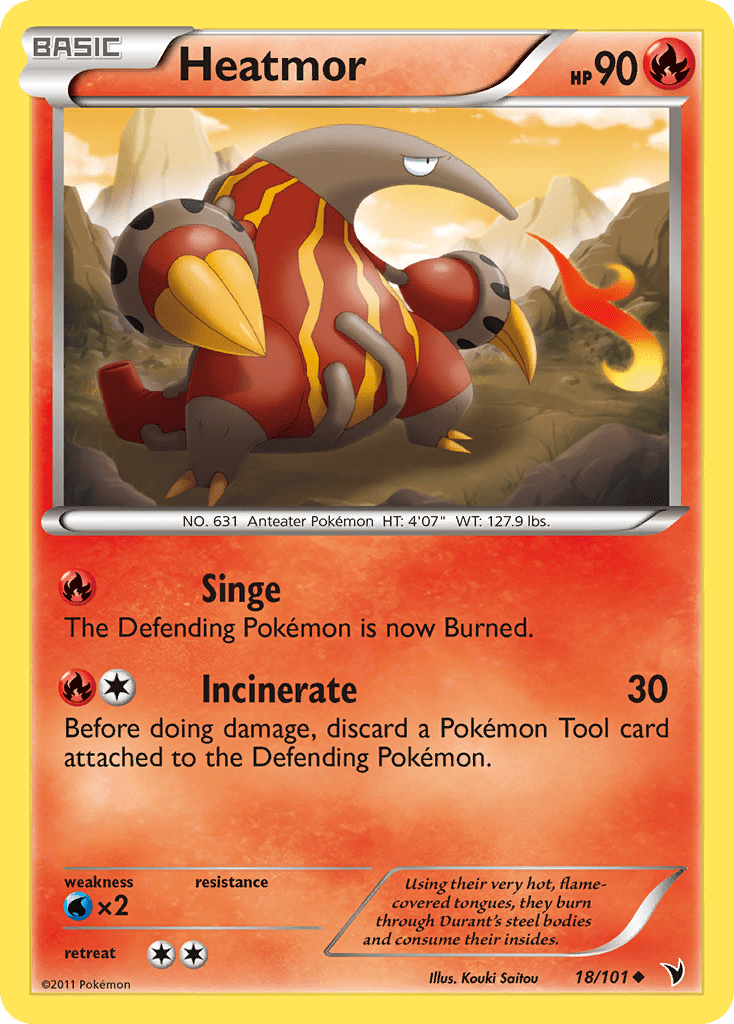 Heatmor (18/101) [Black & White: Noble Victories] Pokemon Single Pokémon  | Multizone: Comics And Games